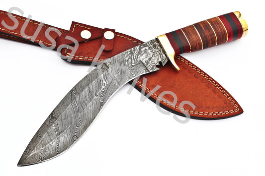 Damascus Steel kukri Knife - SUSA KNIVES