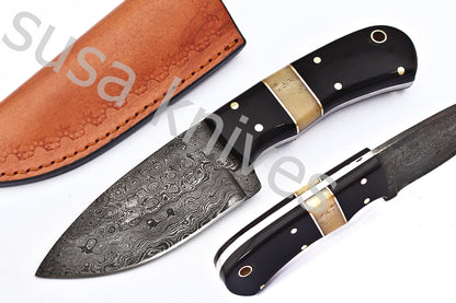 Damascus Steel Skinner Knife - SUSA KNIVES