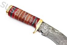 Load image into Gallery viewer, Damascus Steel kukri Knife - SUSA KNIVES
