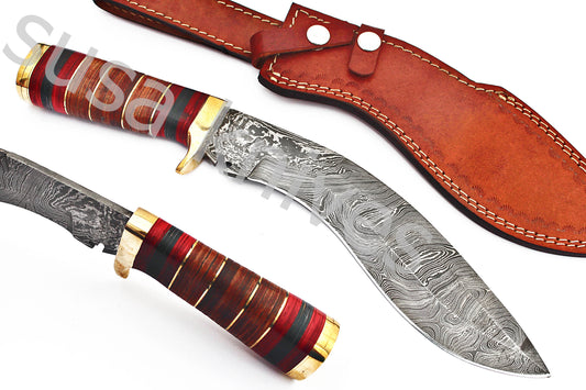 Damascus Steel kukri Knife - SUSA KNIVES