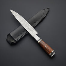 Load image into Gallery viewer, MADE BLACK FORGE DAMASCUS KITCHEN // CHEF KNIFE - SUSA KNIVES
