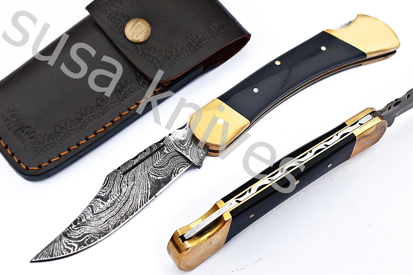 Damascus Steel pocket folding Knife - SUSA KNIVES