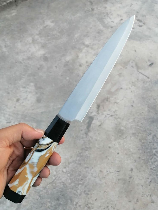 HANDMADE   RESIN SHEET HENDLE CHEF KNIFE - SUSA KNIVES