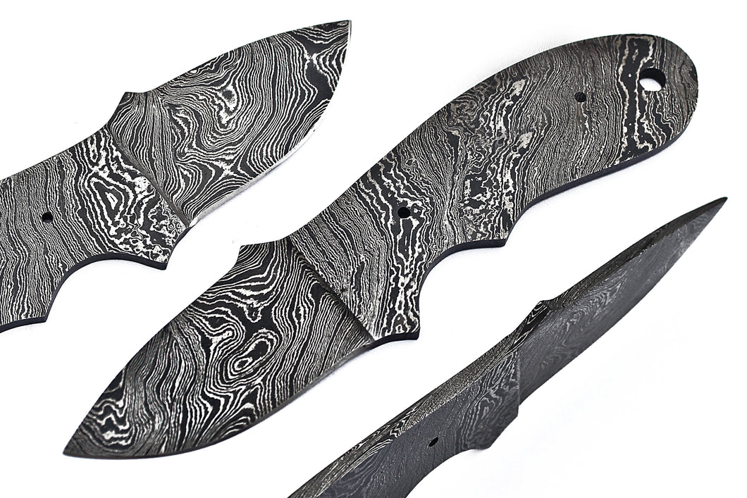 Damascus Steel  Skinner blank blade Knife - SUSA KNIVES