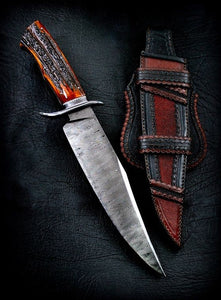 custom handmade  damascus steel bowie knife - SUSA KNIVES