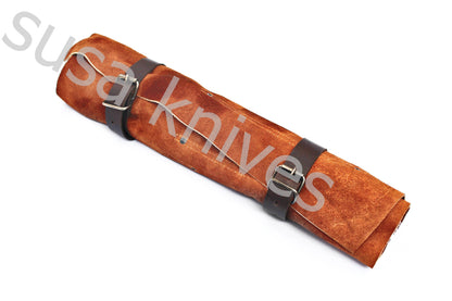 Custom Made Damascus Steel Kitchen Knives Set / Chef’s Knife 4-Pcs Set - SUSA KNIVES