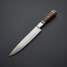 Load image into Gallery viewer, MADE BLACK FORGE DAMASCUS KITCHEN // CHEF KNIFE - SUSA KNIVES
