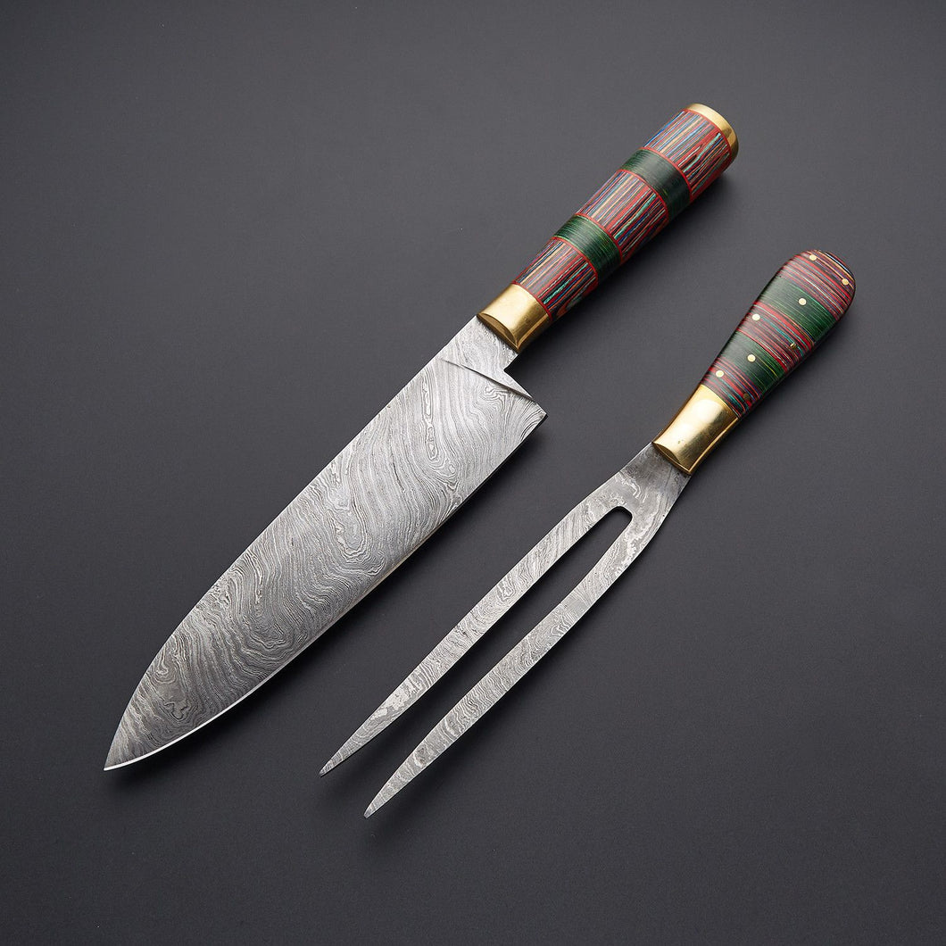 DAMASCUS STEEL BBQ KNIVES - SUSA KNIVES