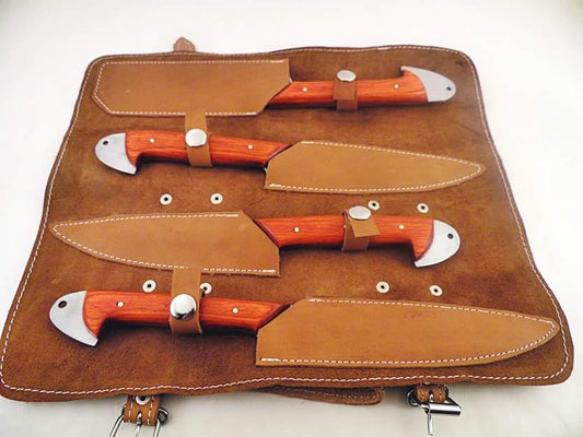 handmade damascus steel chef set - SUSA KNIVES