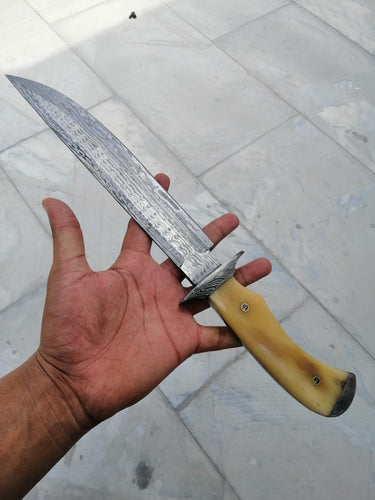 Handmade damascus steel bowie knife - SUSA KNIVES