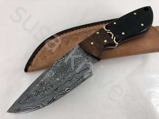 Damascus Steel Skinner Knife - SUSA KNIVES