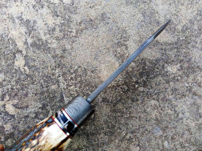 HANDMADE DAMASCUS STEEL HUNTING KNIFE - SUSA KNIVES
