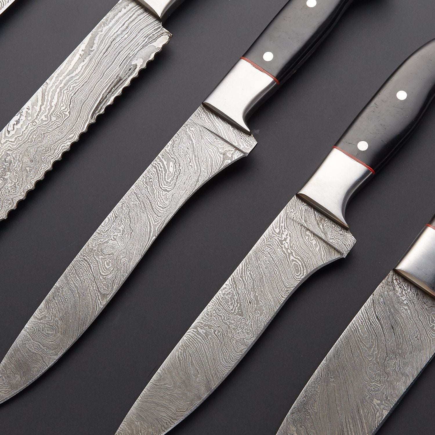 DAMASCUS CHEF/KITCHEN KNIFE 6 PCS - SUSA KNIVES