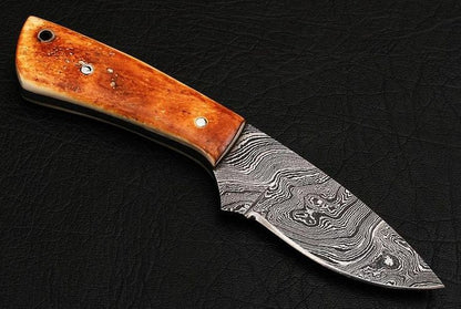 HANDMADE DAMASCUS STEEL SKINNER KNIFE - SUSA KNIVES