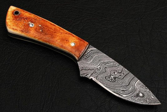 HANDMADE DAMASCUS STEEL SKINNER KNIFE - SUSA KNIVES