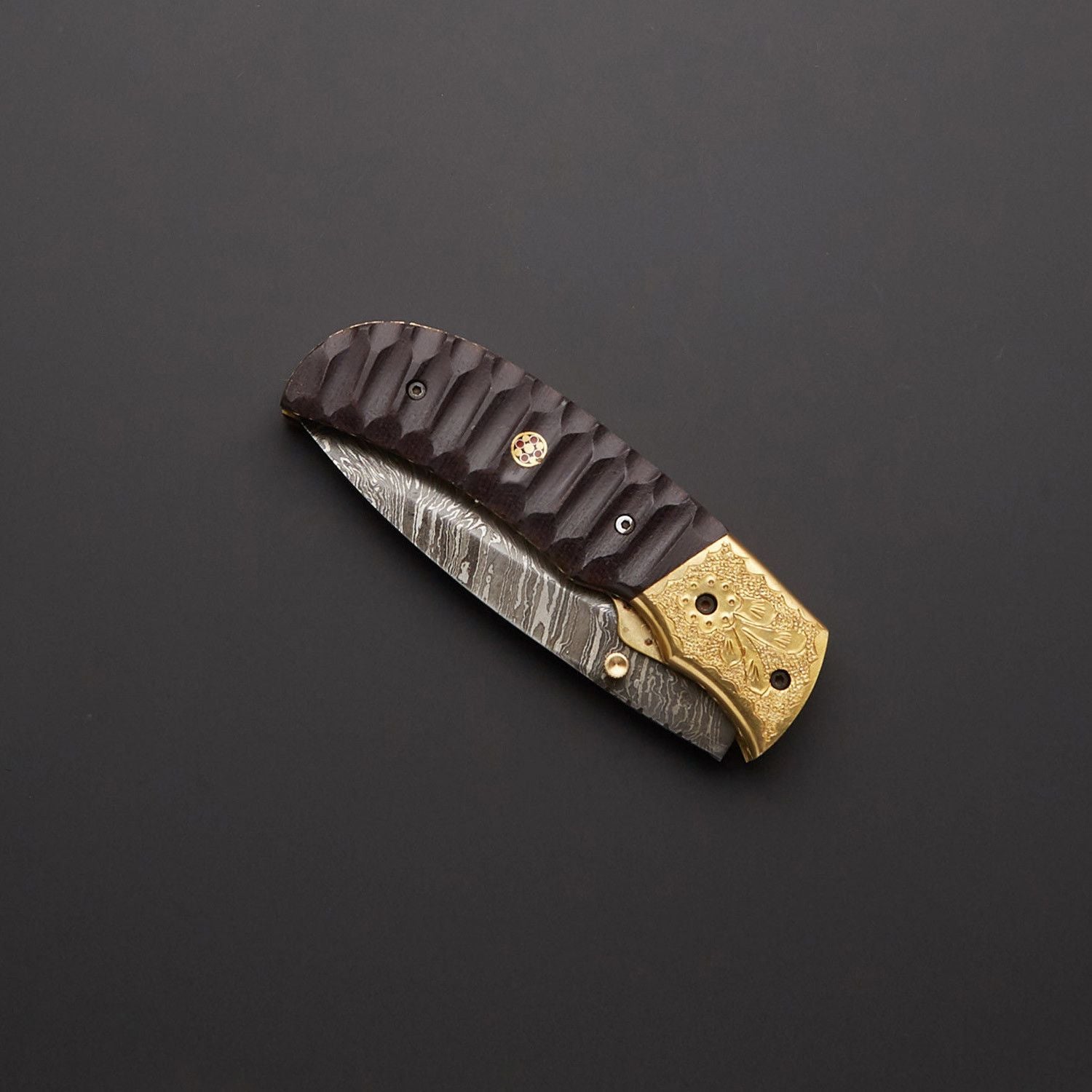 DAMASCUS STEEL FOLDING/POCKET KNIFE - SUSA KNIVES