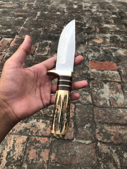 CUSTOM HANDMADE D2 TOOL STEEL HUNTING KNIFE - SUSA KNIVES