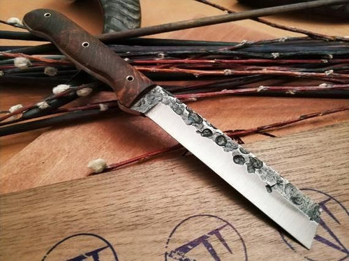 handmade knife kitchen knife bartender's knife bar knife hand forged slicer custom knife fixed blade knife - SUSA KNIVES