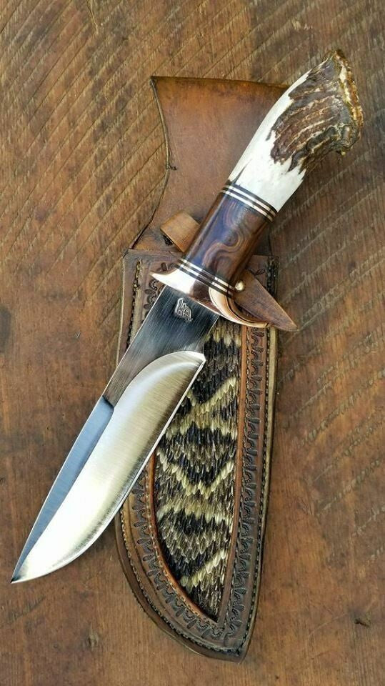 CUSTOM HANDMADE D2 tool STEEL BLADE HUNTING KNIFE - SUSA KNIVES