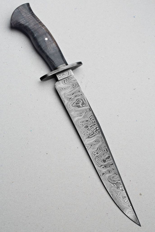 CUSTOM HANDMADE BOWIE KNIFE  DAMASCUS STEEL - SUSA KNIVES