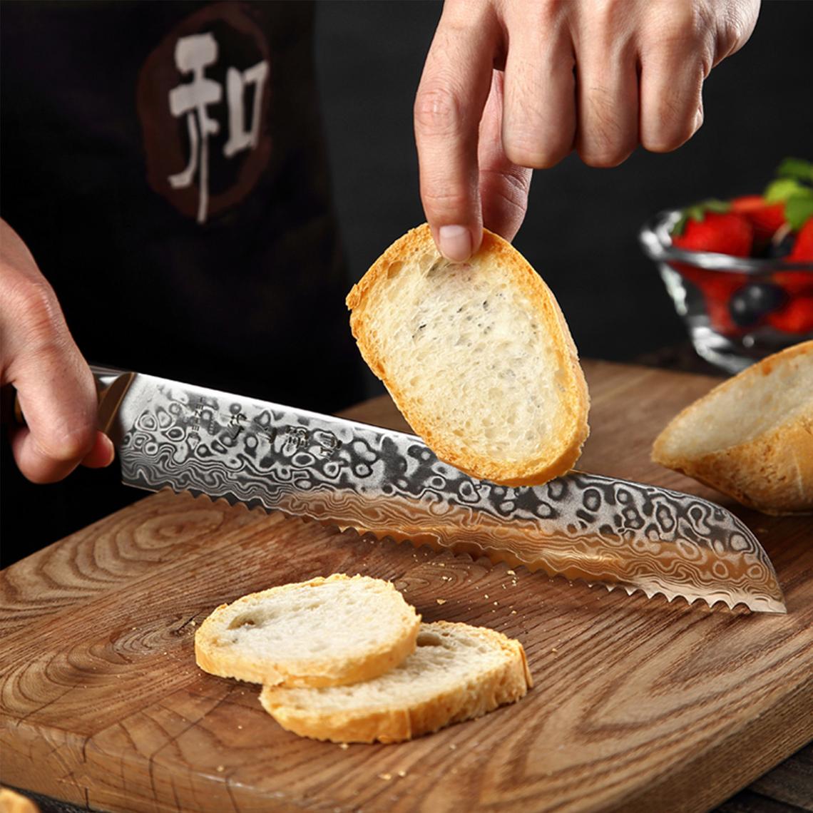 Damascus Chef Knife 5 Pc Set - Best Gift - Damascus Kitchen Knives Set High Quality Steel Perfect Gift for love - Free Gift Leather Sheath - SUSA KNIVES