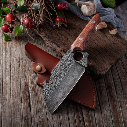 Meat Cleaver Knive - Butcher Knive Chopping kitchen chef's knife Boning Knife Best Gift - Perfect Gift for love - Free Gift Leather Sheath - SUSA KNIVES