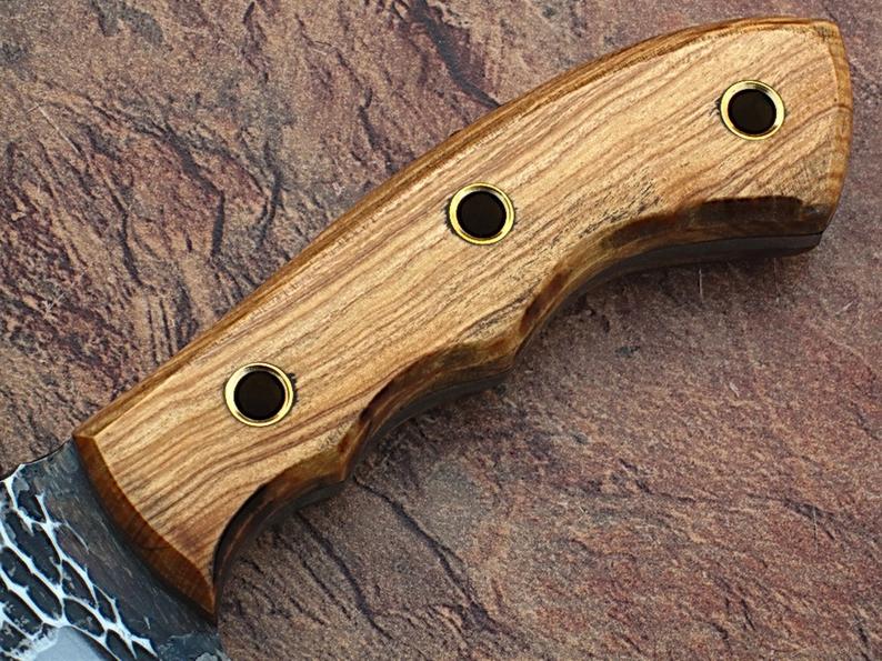10'' Handmade J2 Steel Hand Forged Tracker Hunting Knife with cow Wood Handle/Anniversary Gift/gift for him/Birthday gift - SUSA KNIVES