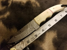 Load image into Gallery viewer, Damascus Steel Bush Craft with Bone handle - SUSA KNIVES
