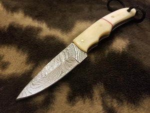 Damascus Steel Bush Craft with Bone handle - SUSA KNIVES