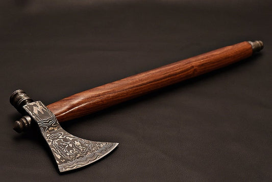Handmade Damascus Steel Tomahawk /Axe with Rose wood - SUSA KNIVES