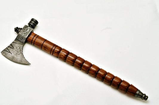 Handmade Tomahawk Damascus Steel SK Axe , Hatchet Axe with Rose wood - SUSA KNIVES