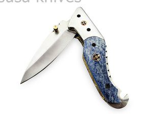 Amazing Hand Made D2 Steel Hunting Pocket Knife/Folding Knife With Liner Lock/Christmas Gift/Anniversary Gift - SUSA KNIVES