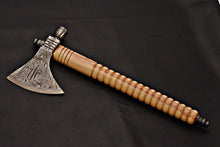 Load image into Gallery viewer, Handmade Damascus Steel Tomahawk / SK Axe with Oil Wood Handle - SUSA KNIVES
