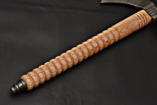 Handmade Damascus Steel Tomahawk / SK Axe with Oil Wood Handle - SUSA KNIVES