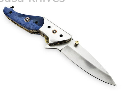 Amazing Hand Made D2 Steel Hunting Pocket Knife/Folding Knife With Liner Lock/Christmas Gift/Anniversary Gift - SUSA KNIVES