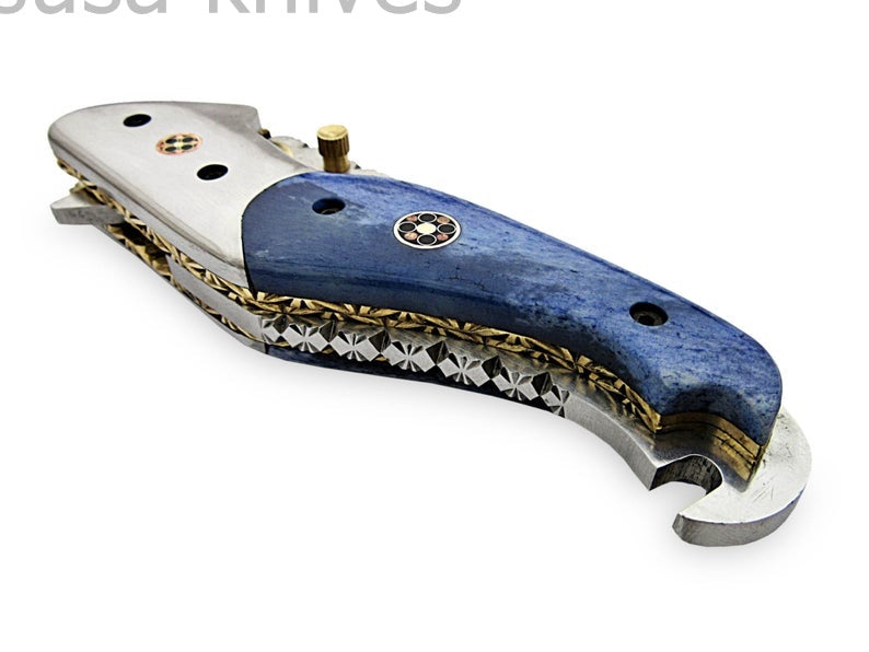 Amazing Hand Made D2 Steel Hunting Pocket Knife/Folding Knife With Liner Lock/Christmas Gift/Anniversary Gift - SUSA KNIVES