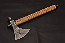 Load image into Gallery viewer, Handmade Damascus Steel Tomahawk / SK Axe with Oil Wood Handle - SUSA KNIVES
