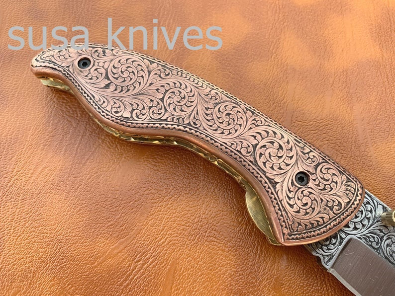 Great Gift Newly Design Hand Made D2 Steel Hunting Engrave Pocket Knife/Folding knife With Liner Lock/Christmas Gift/Gift for her - SUSA KNIVES