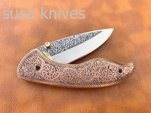 Load image into Gallery viewer, Great Gift Newly Design Hand Made D2 Steel Hunting Engrave Pocket Knife/Folding knife With Liner Lock/Christmas Gift/Gift for her - SUSA KNIVES

