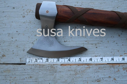 Handmade Damascus Steel Axe - SUSA KNIVES
