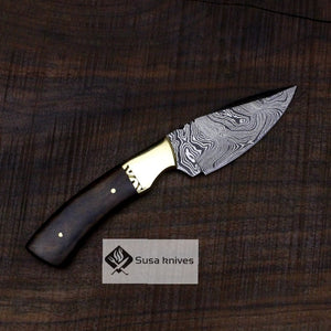 Handmade Bushcraft Damascus Knife - Hunting, Camping, Fixed Blade, Collectors Knife. Christmas, Anniversary Gift, Unique Knife, EDC, Hiking - SUSA KNIVES