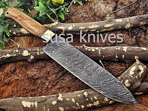 Handmade Damascus Steel Chef Knife Boxing day Gift,Wedding gift,Personalized gift,Birthday gift, Gift for Mother, Cutlery, Kitchen & Dining, - SUSA KNIVES