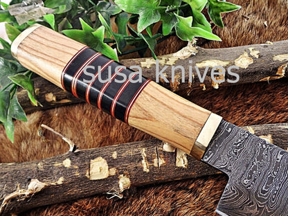 Handmade Damascus Steel Chef Knife Boxing day Sale, Heartwarming gift, Wedding gift, Gift for her, Anniversary gift, Personalized gift - SUSA KNIVES