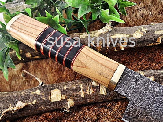 Handmade Damascus Steel Chef Knife Boxing day Sale, Heartwarming gift, Wedding gift, Gift for her, Anniversary gift, Personalized gift - SUSA KNIVES