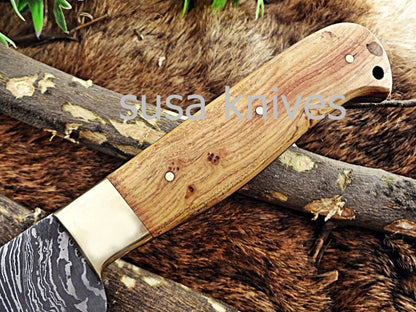 Handmade Damascus Steel Chef Knife Boxing day sale,Wedding gift, Gift for her,Anniversary gift,Personalized gift, Cutlery, Kitchen & Dining, - SUSA KNIVES