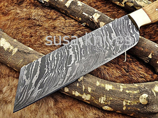 Handmade Damascus Steel Chef Knife Boxing day sale,Wedding gift, Gift for her,Anniversary gift,Personalized gift, Cutlery, Kitchen & Dining, - SUSA KNIVES