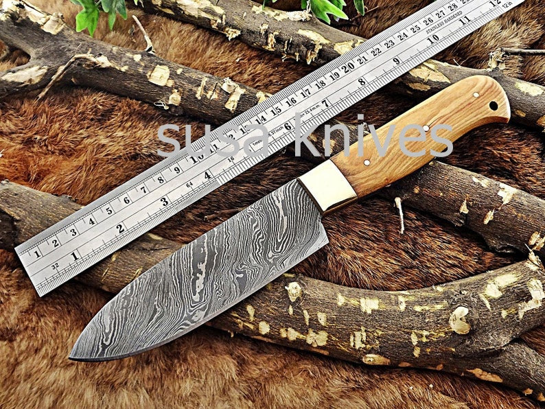 Handmade Damascus Steel Chef Knife Boxing day sale, Heartwarming gift, Wedding gift, Gift for her, Anniversary gift, Personalized gift - SUSA KNIVES