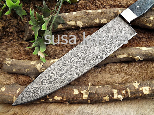 Handmade Damascus Steel Chef Knife Boxing day sale, Heartwarming gift, Wedding gift, Gift for her, Anniversary gift, Personalized gift - SUSA KNIVES