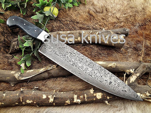 Handmade Damascus Steel Chef Knife Boxing day sale, Heartwarming gift, Wedding gift, Gift for her, Anniversary gift, Personalized gift - SUSA KNIVES