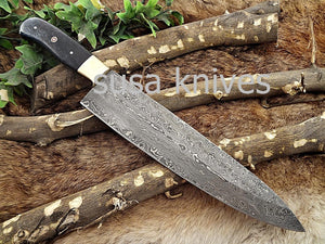 Handmade Damascus Steel Chef Knife Boxing day Sale, Heartwarming gift, Wedding gift, Gift for her,Gift for Mother,Cutlery, Kitchen & Dining, - SUSA KNIVES